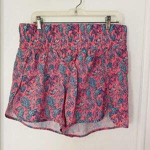 Simply Southern Lined Running Shorts Seahorse XL High Waisted Stretch Beach Swim
